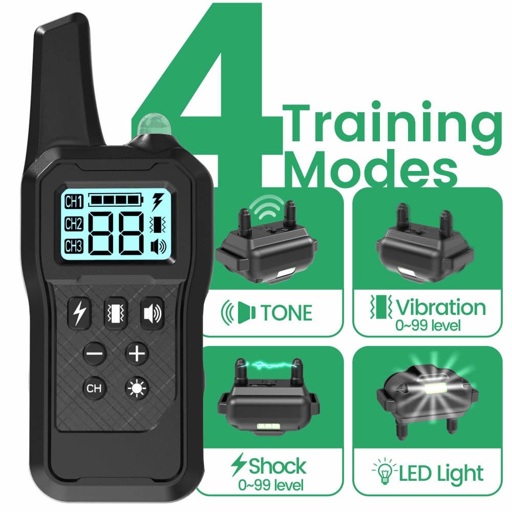 [TrainerPro] Dog Training Collar with Remote for 2 Dogs