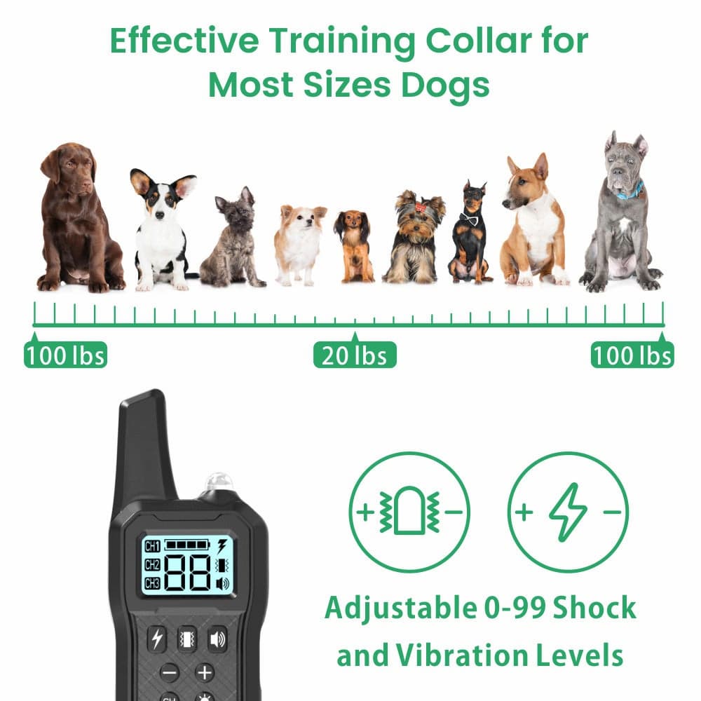 [TrainerPro] Dog Training Collar with Remote for 2 Dogs